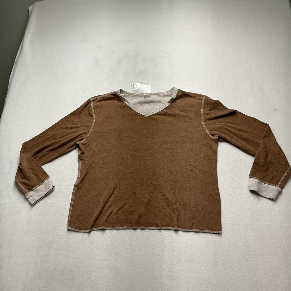 SONOMA Womens Sz LARGE ,brown And Cream Pullover Sweatshirt , 4307